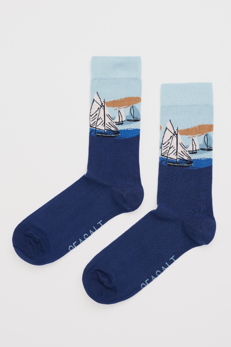 An image of Seasalt  Men's Arty Organic Cotton Socks 