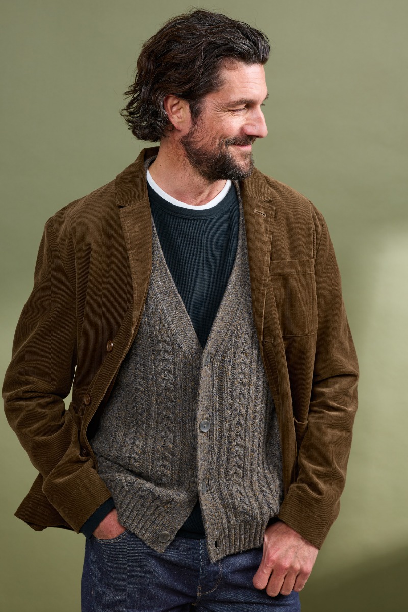 An image of Seasalt  Men's Boulder Perch Knitted Vest 