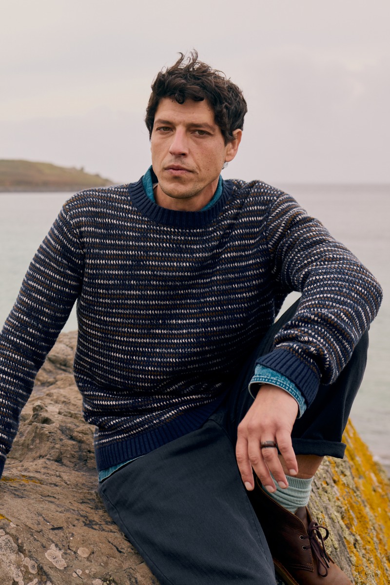 An image of Seasalt  Men's Fellwalker Organic Cotton Knitted Jumper 