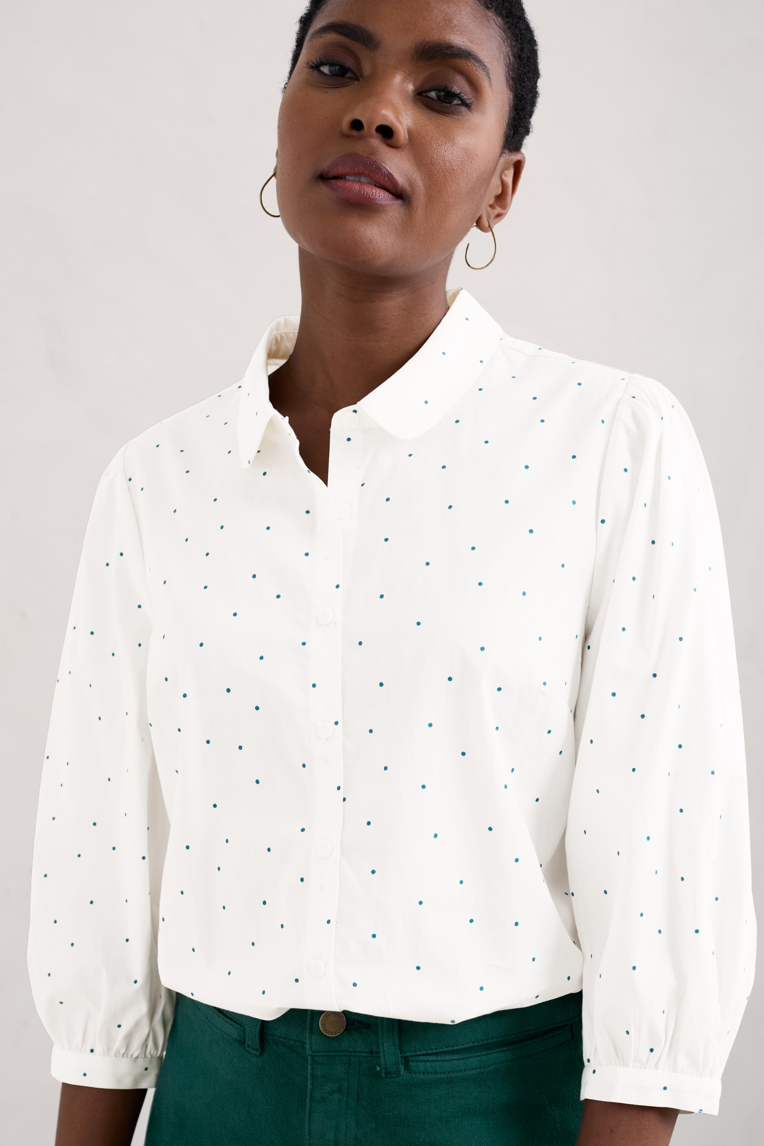An image of Seasalt  Hope Cottage Organic Cotton Blouse 