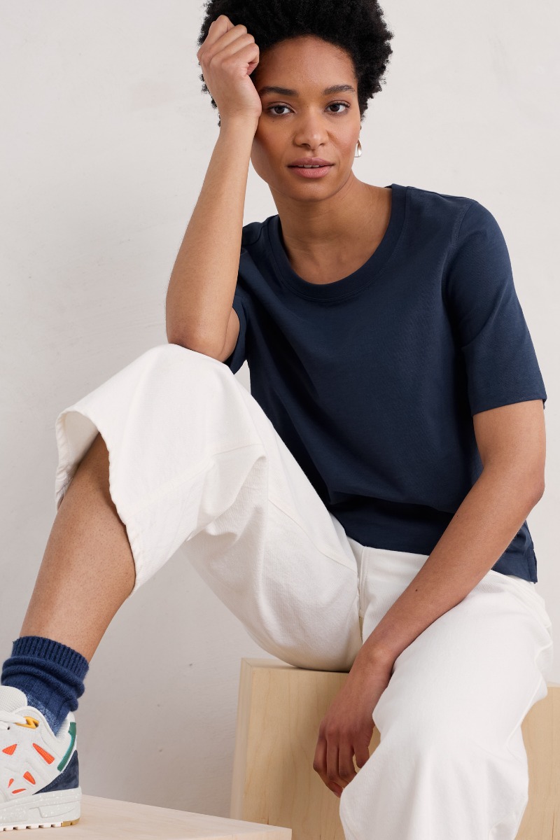 An image of Seasalt  Copseland T-Shirt in GOTS-Certified Organic Cotton Jersey 