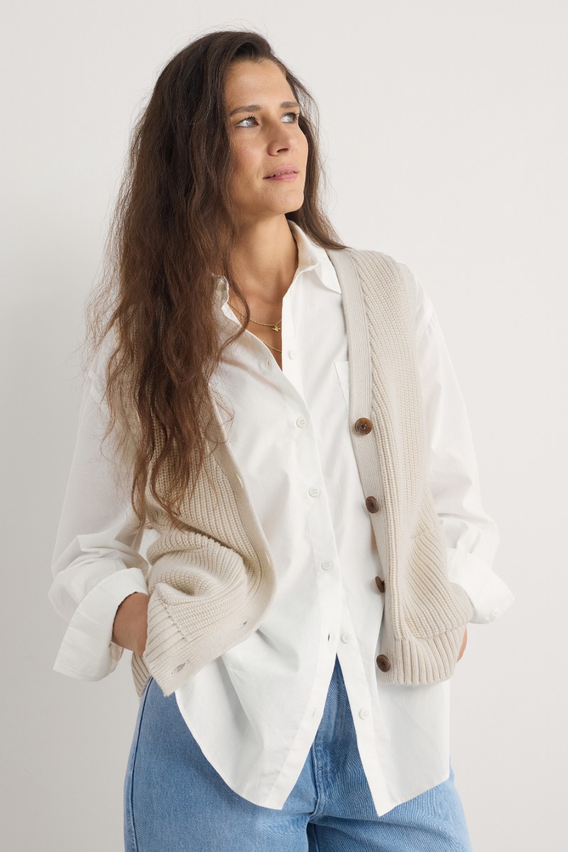 An image of Seasalt  Swanpool Ribbed Knitted Vest 