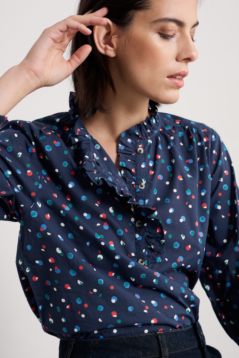 An image of Seasalt  Twining Printed Blouse in GOTS-Certified Organic Cotton 