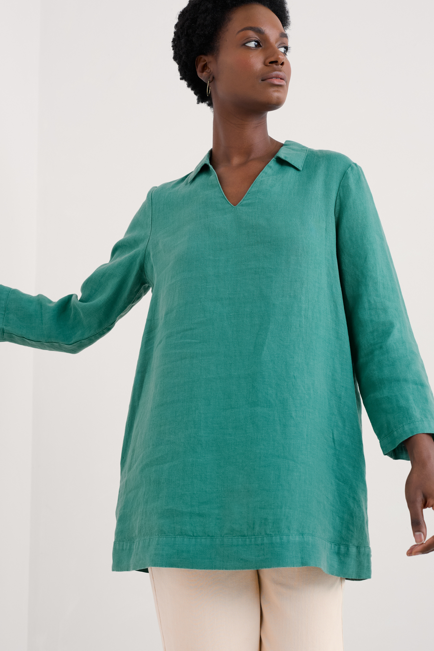 An image of Seasalt  Shallow Layers Linen Tunic 